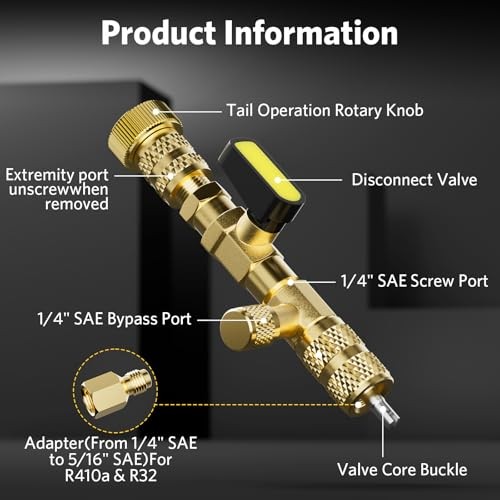 Valve Core Remover Installer Tool with 1 Valve Core Remover + 31 Accessories