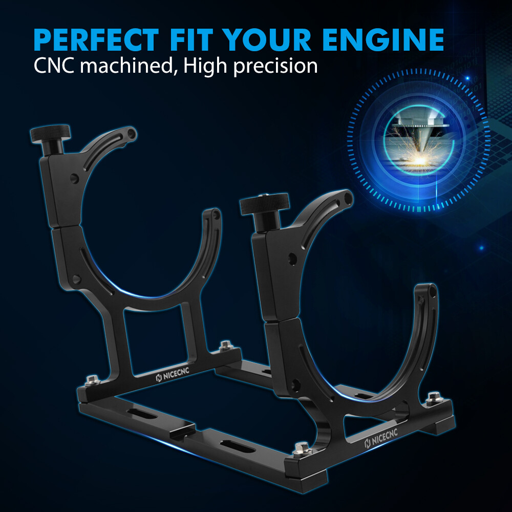 NICECNC 7" Nitrous Oxide Aluminum Single Bottle Bracket Anodized Black Mount