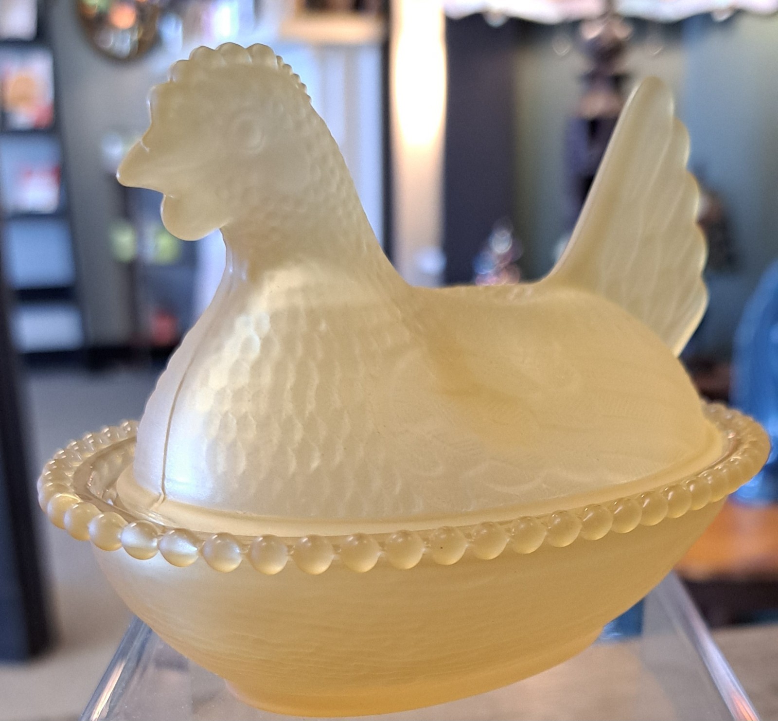 Set Of 6 Hen On Nest, COMPLETE SET OF SATIN ROSE'S CLOSET