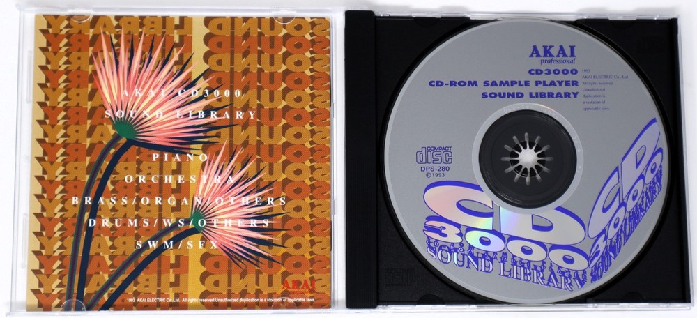 Akai Professional CD3000 Sound Library Akai Format No Back Inlay Sampling CD