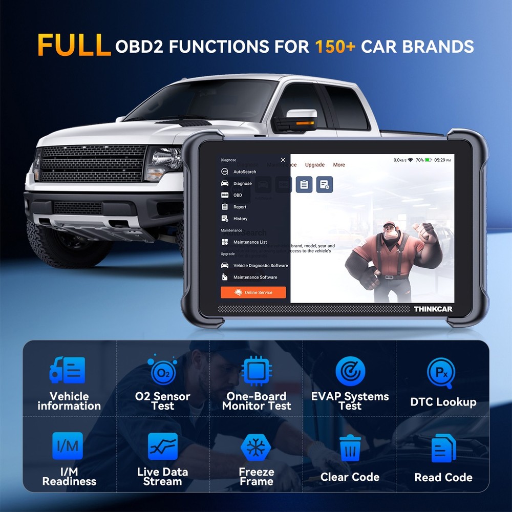ThinkScan 689BT OBD2 Scanner IMMO Diagnostic Tool &THINKTPMS VENU iPRO &TEKY101