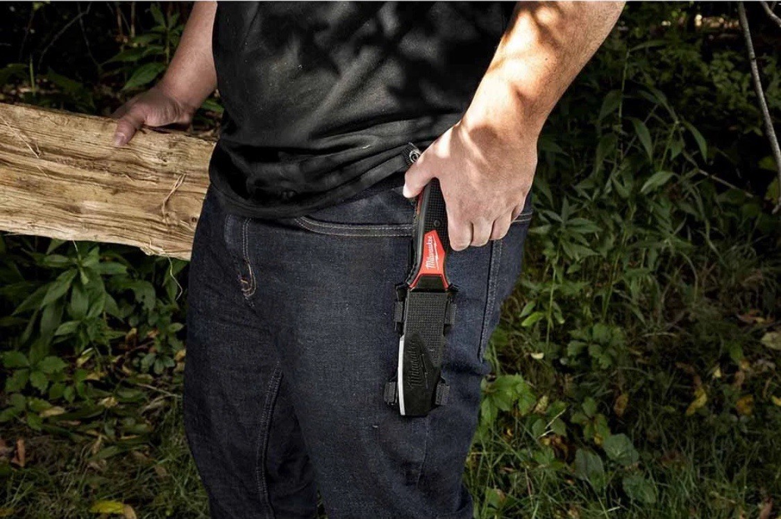 Milwaukee 5-Inch HARDLINE Full Tang Fixed Blade Knife Lifetime Warranty