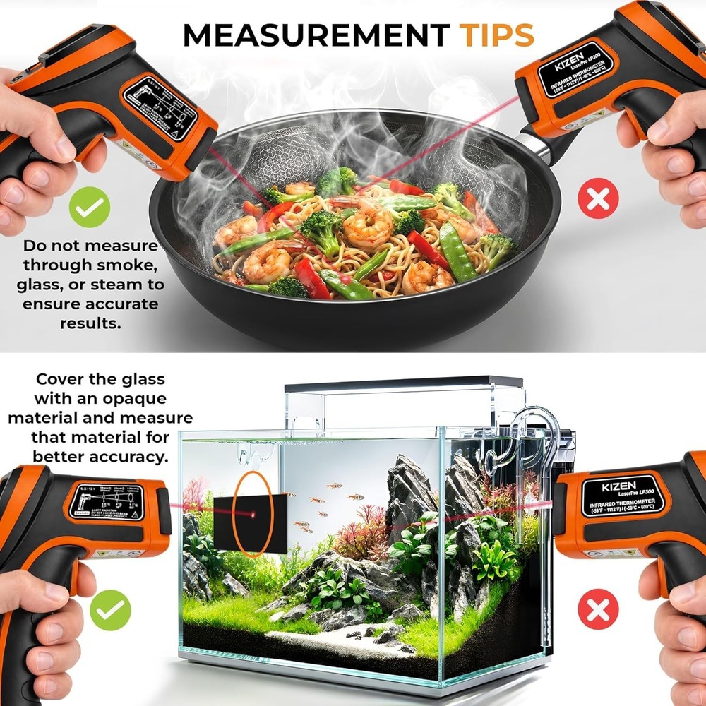 Infrared Temperature Gun - Handheld Surface Infrared Thermometer for Griddle,...