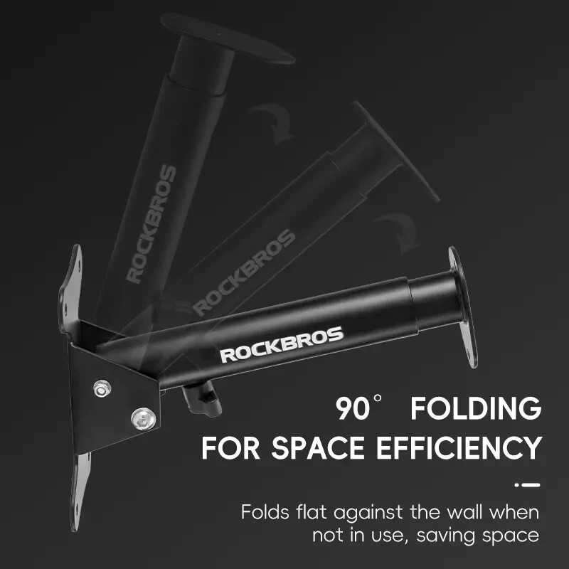 ROCKBROS Bicycle Wall Hanger Retractable Parking Stand Carbon Steel Storage Rack