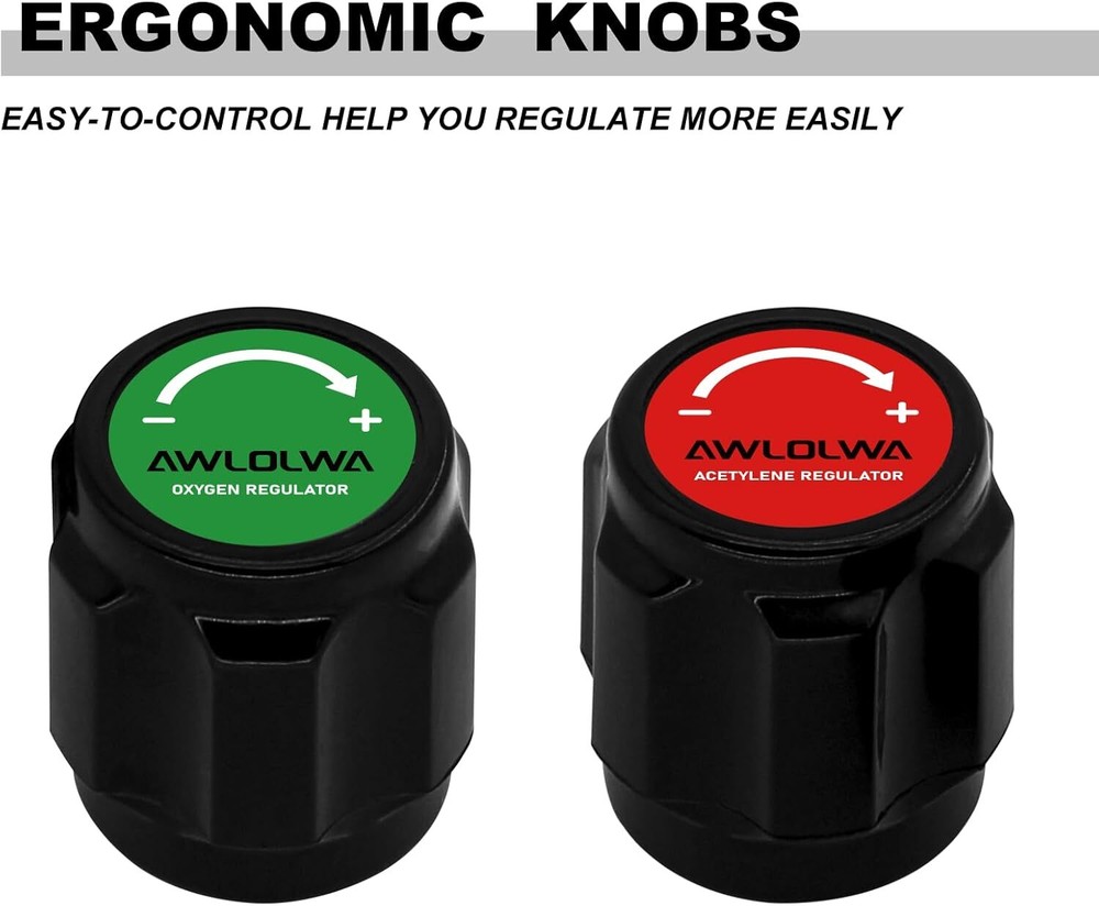 Oxygen & Acetylene Regulators - Compatible with Medium Duty Welding Gas Torch