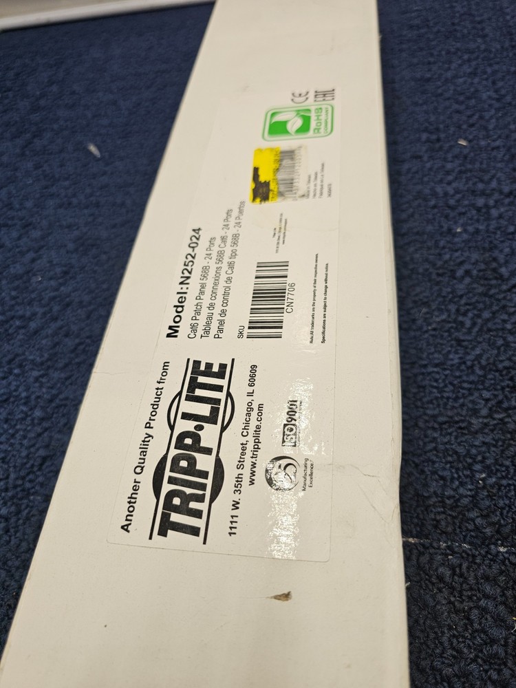 Tripp-Lite N252-024 24-Port Cat6 Patch Panel Rackmount CN7706