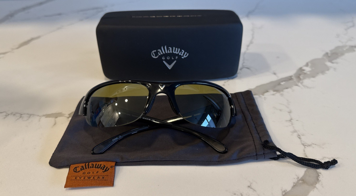Callaway Golf Eyewear SUNGLASSES A200BK with NEOX lens + Pouch Bag & Hard Case