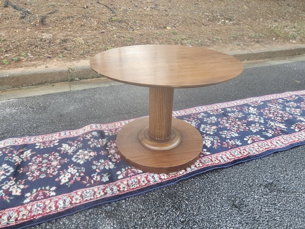 Lane Solid Walnut Accent / Side Table MCM Rarity FREE SHIPPING