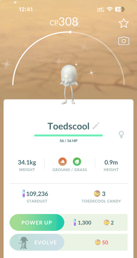 Shiny  Toedscool - MlNl PTCs - Read Description