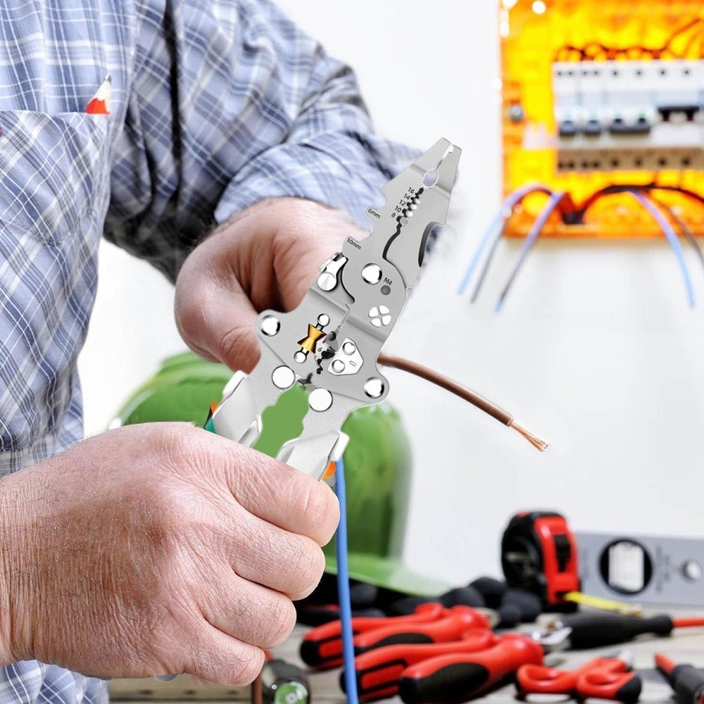 Multifunctional Folding Wire Stripper Pliers,Pully Design Cable Cutter Plier