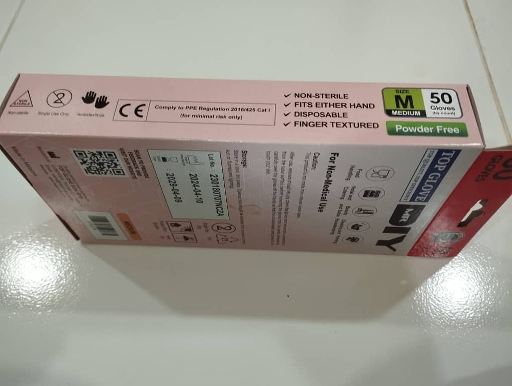 Disposable Nitrile Gloves - Black 50 pcs