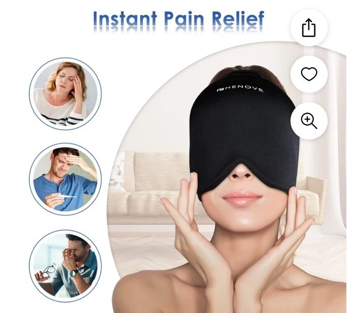 CHENOVE Migraine Ice Cap Headache Compression Cooling Ice hat Full Coverage