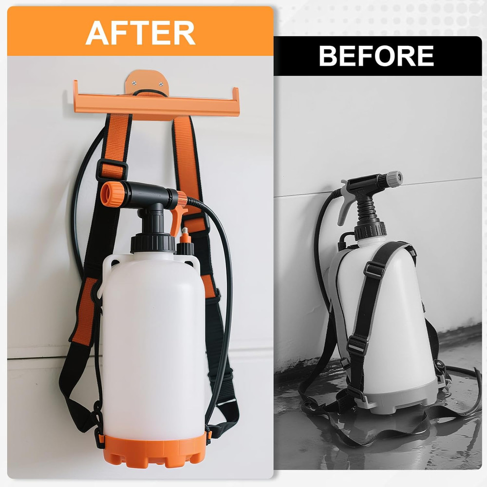 Backpack Leaf Blower and Sprayer Wall Mounts, Garage Storage 2-Pack