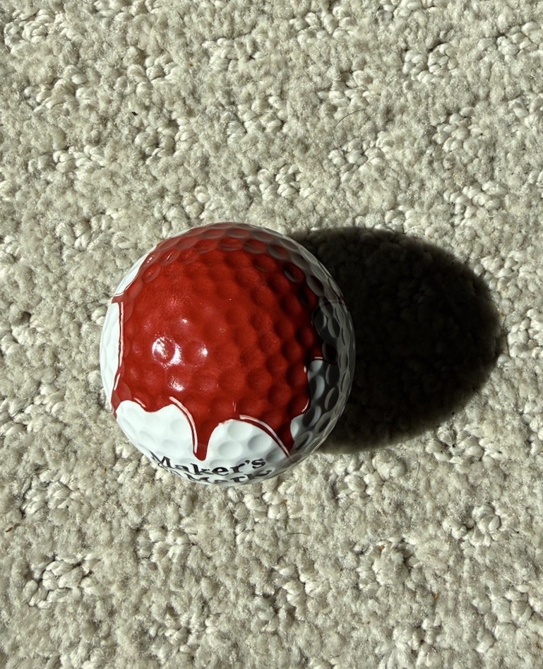 Maker's Mark Bourbon Golf Ball Maxfli-Never Hit Great Gift