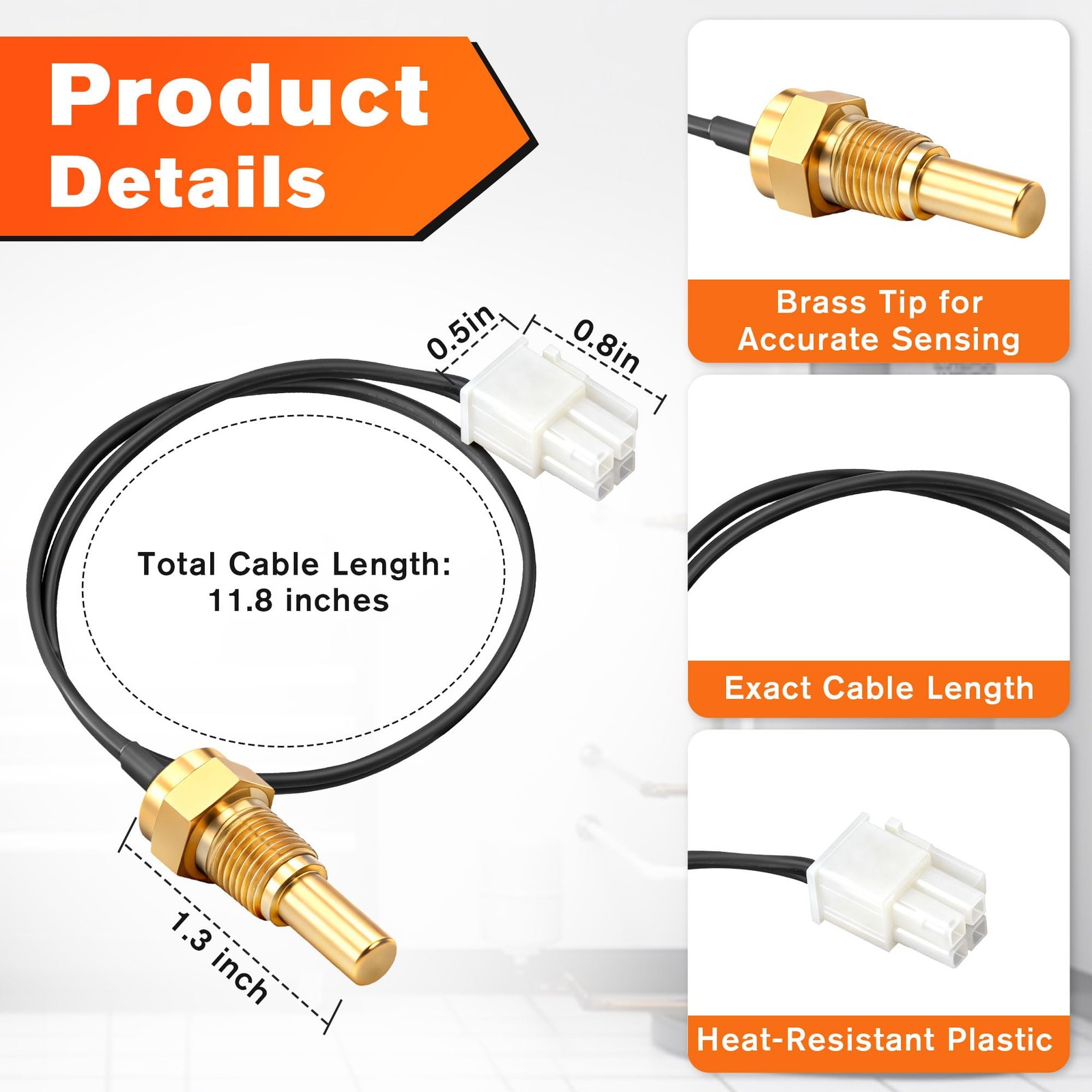 Water Heater Chamber Sensor Thermistor Replacement for Rheem Tankless AP19299