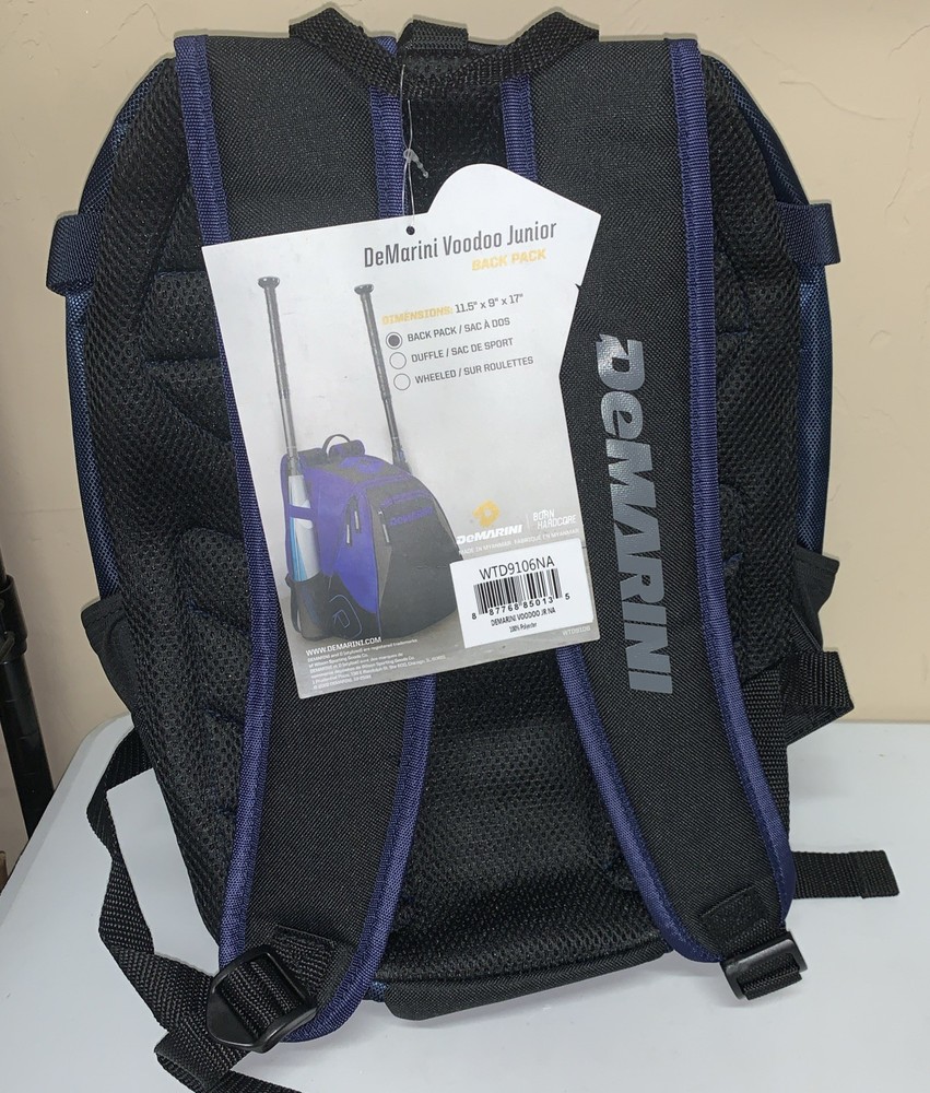 DeMarini Voodoo Junior Baseball Backpack Navy