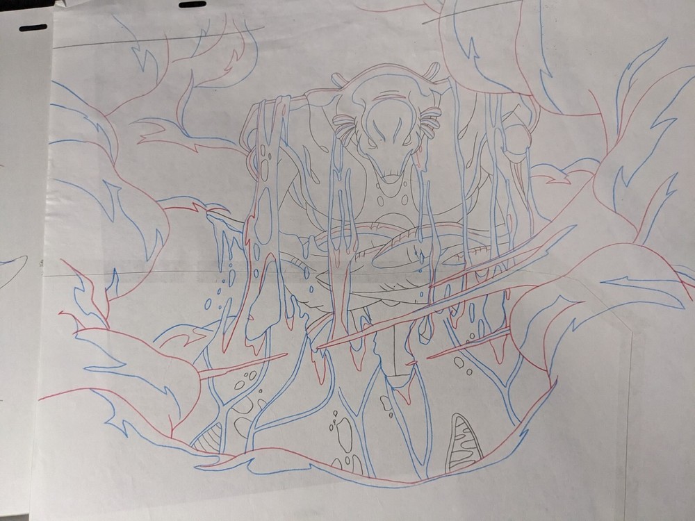 ULTIMATE AVENGERS animation Cel CHITAURI Production Art MARVEL Comic Book UV2