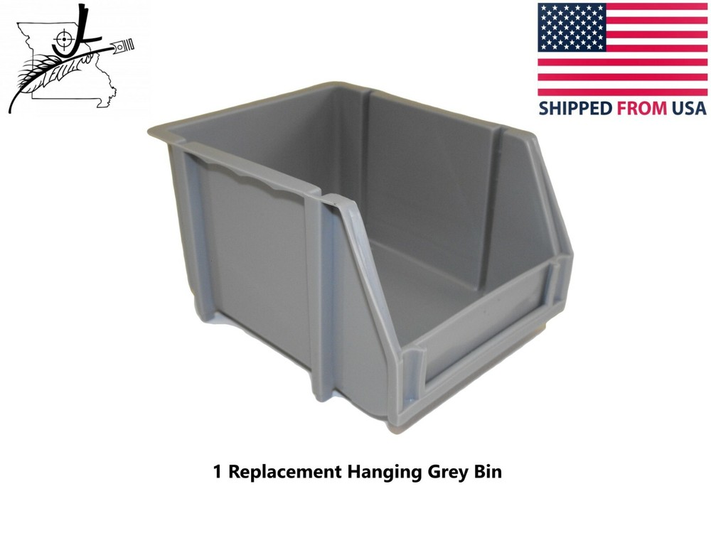 1 Replacement Grey Bin For Harbor Freight 20 Bin Wall Mount Stackable Storage FS