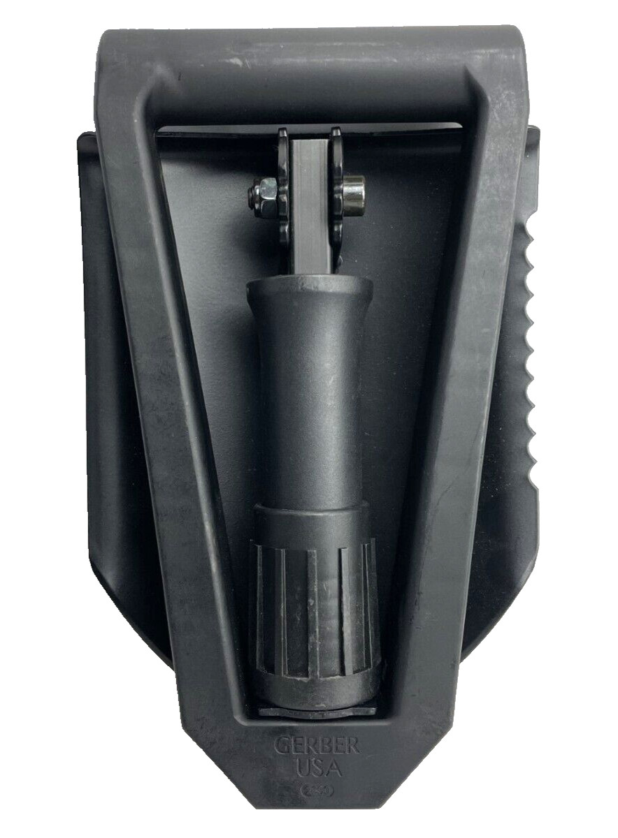 Gerber 2000 NEW Entrenching E Tool Trifold Shovel & USED Pouch Case Woodland