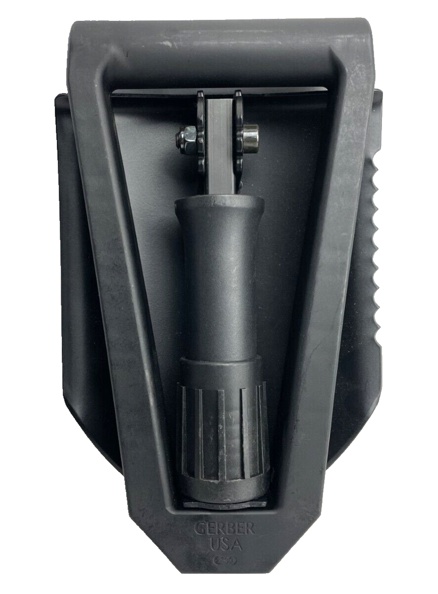 USMC Gerber 2000 MINT Entrenching E Tool Trifold Shovel w/ Pouch Coyote Marine