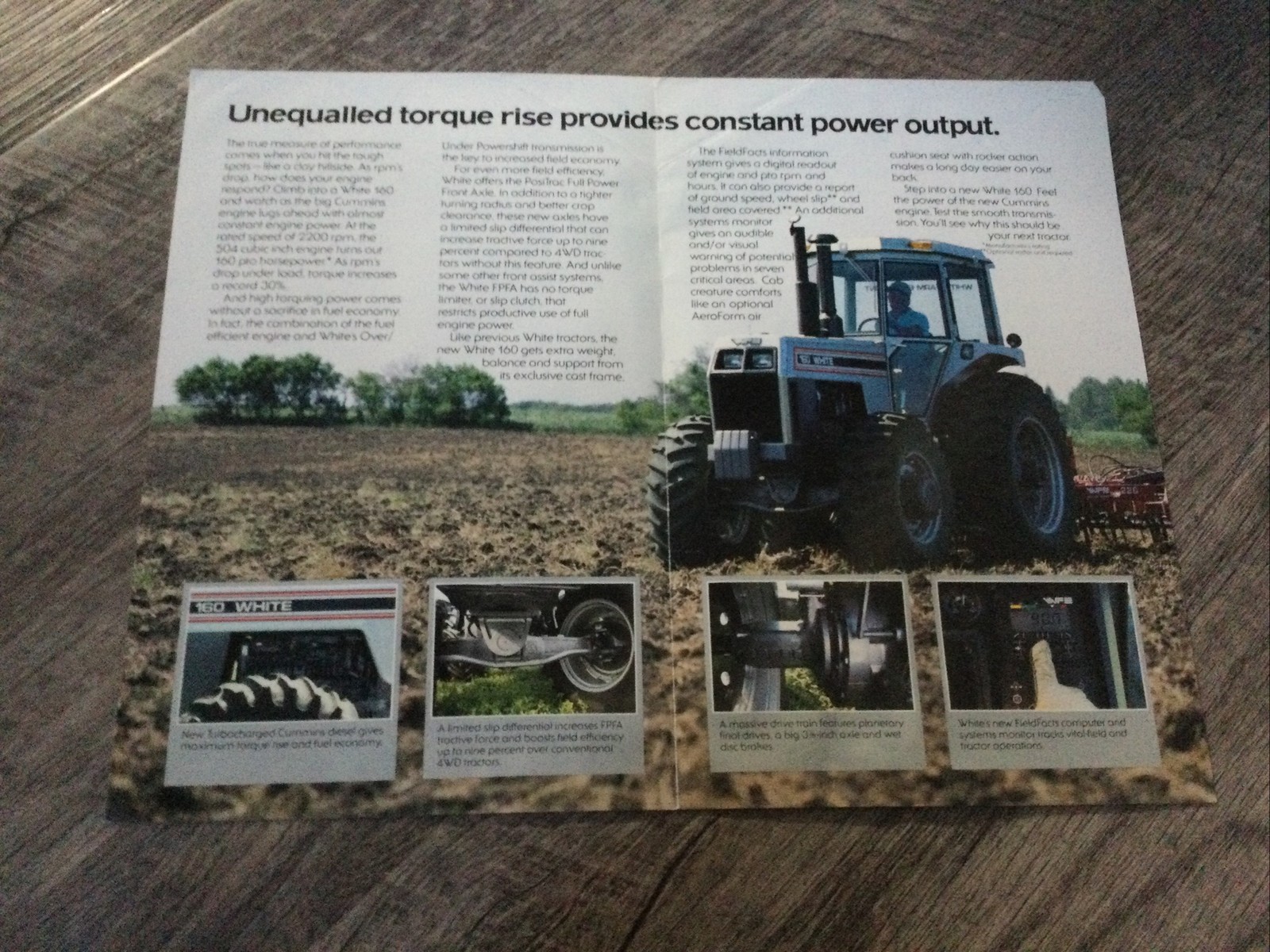 Lot Of 3 White Tractor Brochures 100, 140, & 160 White Farm Equipment