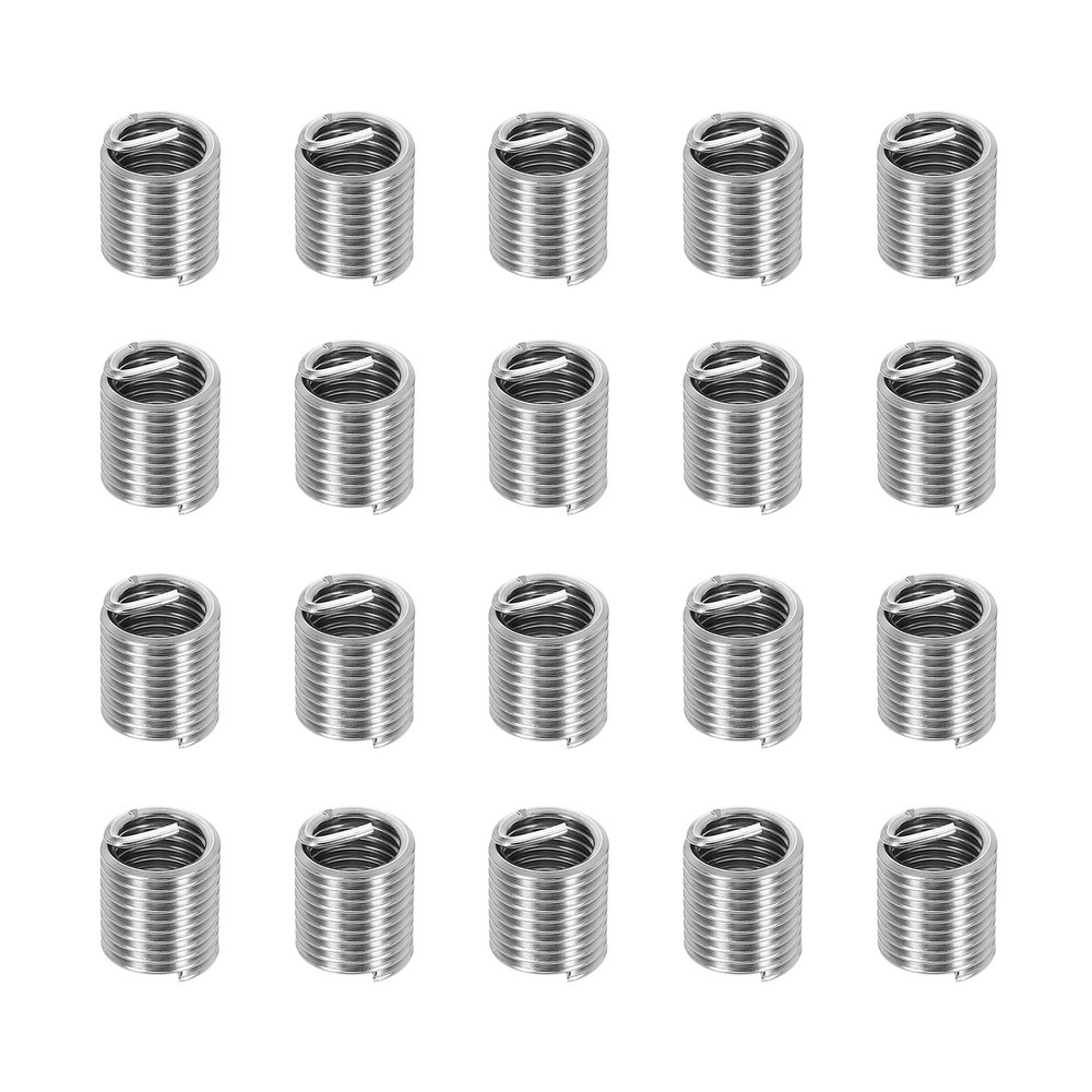 20pcs Wire Thread Inserts M8x1.25 Metric 2D 16mm Helical Threaded Sleeve