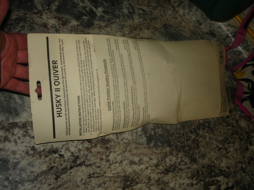 The Game Tracker Husky Bow ll Quiver model 4450 New