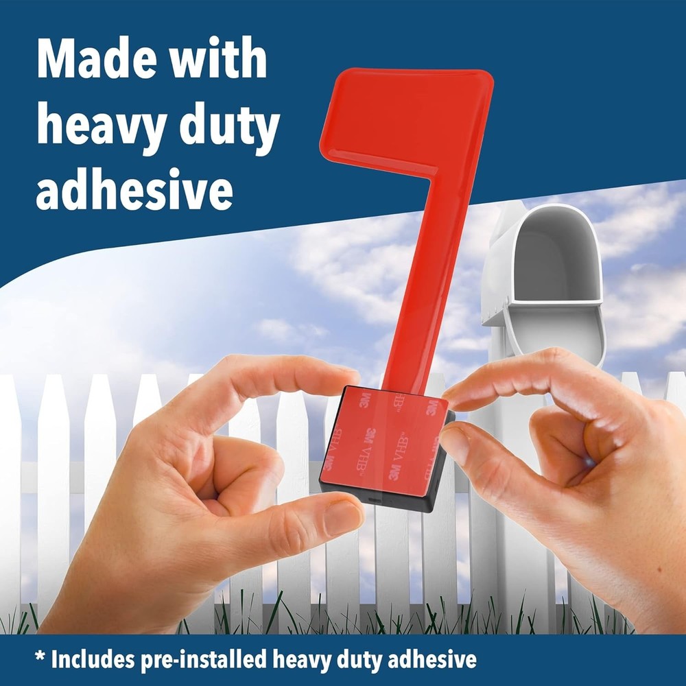 Impresa Mailbox Flag Replacement Kit - 2-Pack, Red Plastic, Surface Mount - Rust