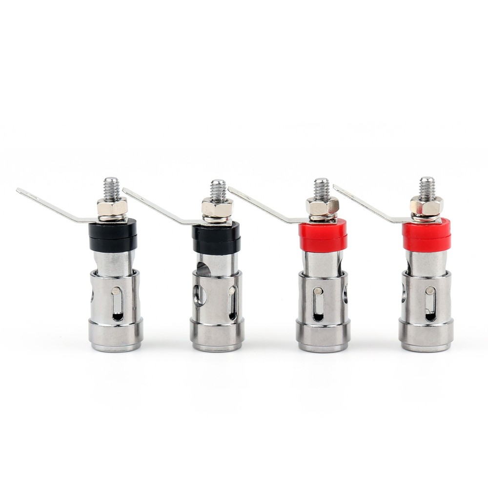 4pcs Copper Speaker Binding Post Spring Loaded Subwoofer Basket Terminal`