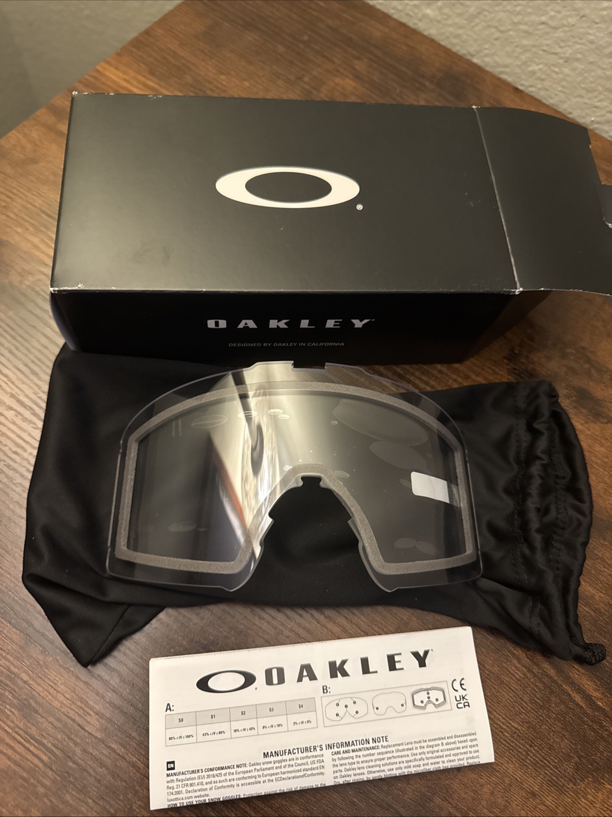 Oakley Line Miner XL Replacement Lens Clear Low Light Night Ride Storm Chaser