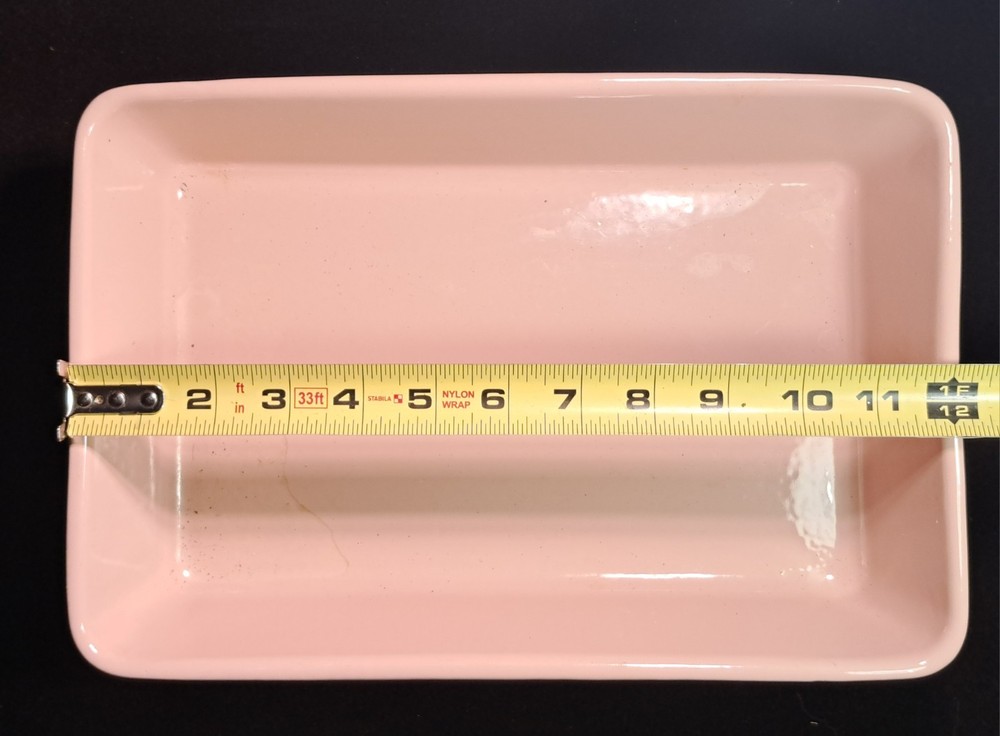large pink ceramic roasting/baking dish by Mason Cash
