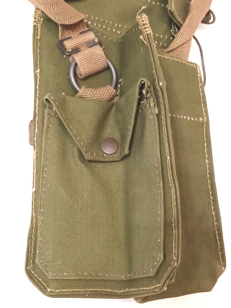 Genuine WWII Dated Webbing Haversack British Engineer Canvas Shoulder Bag