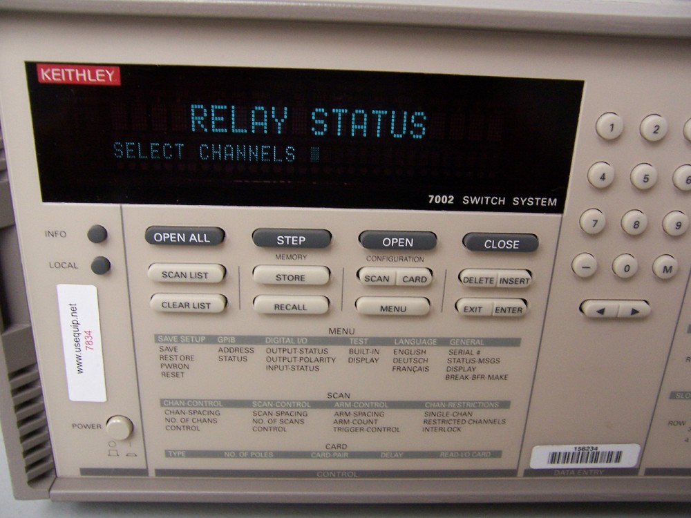 7834 KEITHLEY 7002 SWITCH SYSTEM