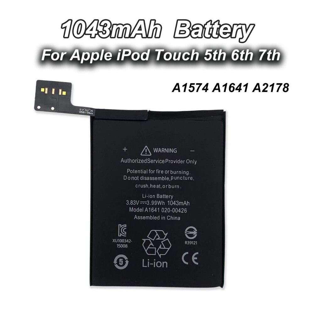 Replacement Internal Battery for iPod Touch 5 6 7th Generation 1043mah 3.83V