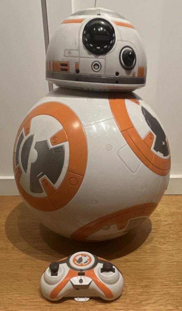 Star Wars BB-8 Remote-Controlled Robot Toy with Controller, White/Orange/Gray