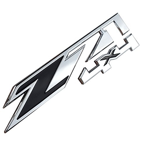 2pcs Z71 4x4 Emblems Replacement for GMC Chevy Silverado Sierra Chrome Black1