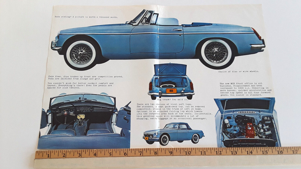 1962 MGB  ORIGINAL AD