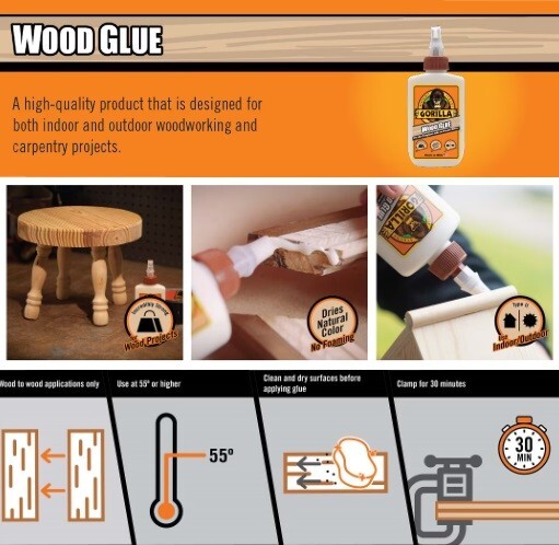 Gorilla 4 fl. oz. Wood Glue/Epoxy, Free Shipping, New