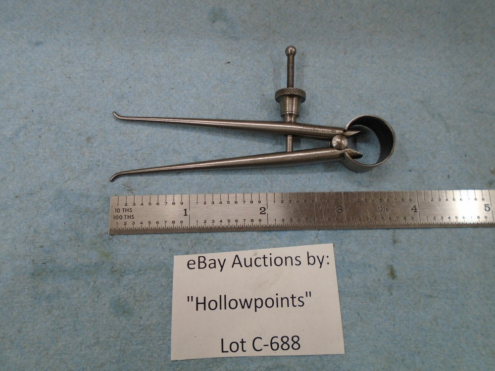 Lufkin 142 ToolMakers 3" Inside Caliper Round Leg Solid Nut C688