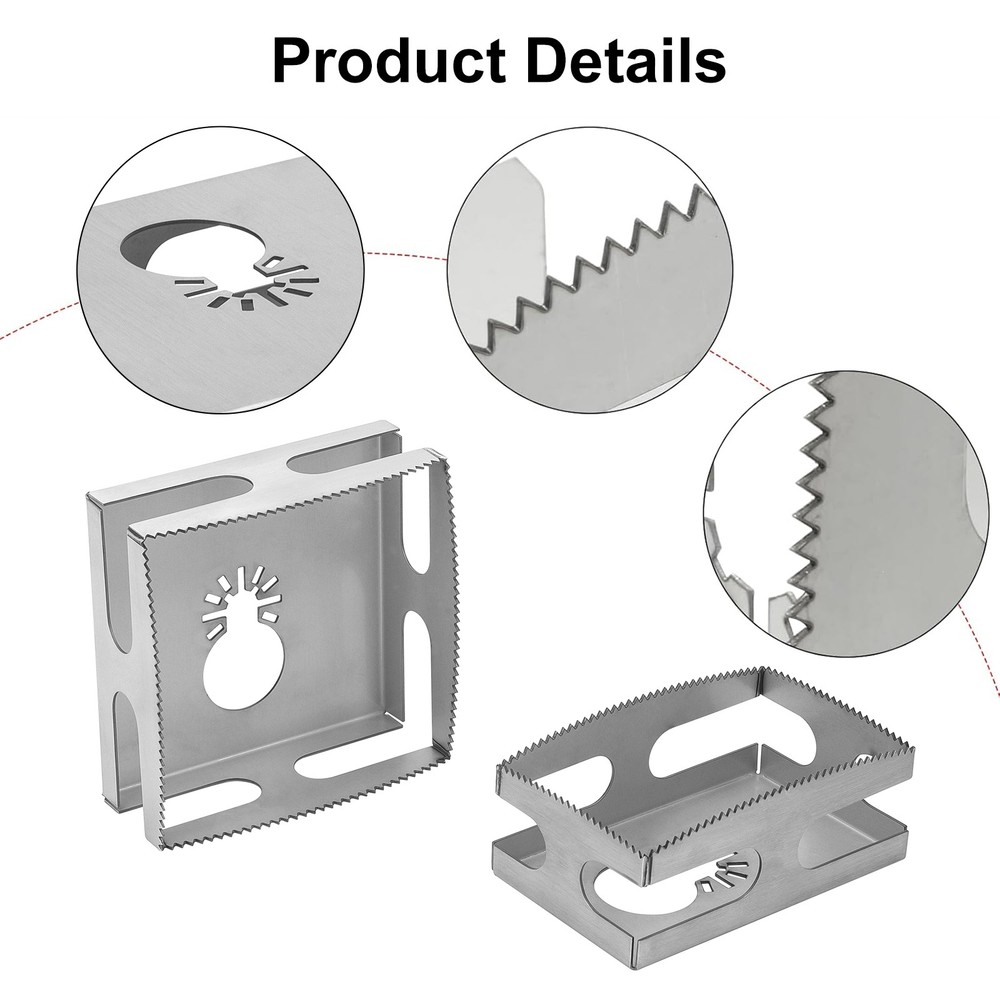 2x Square/Rectangle Slot for Oscillating Multi-Tool Cut-in Single Gang Wall Box