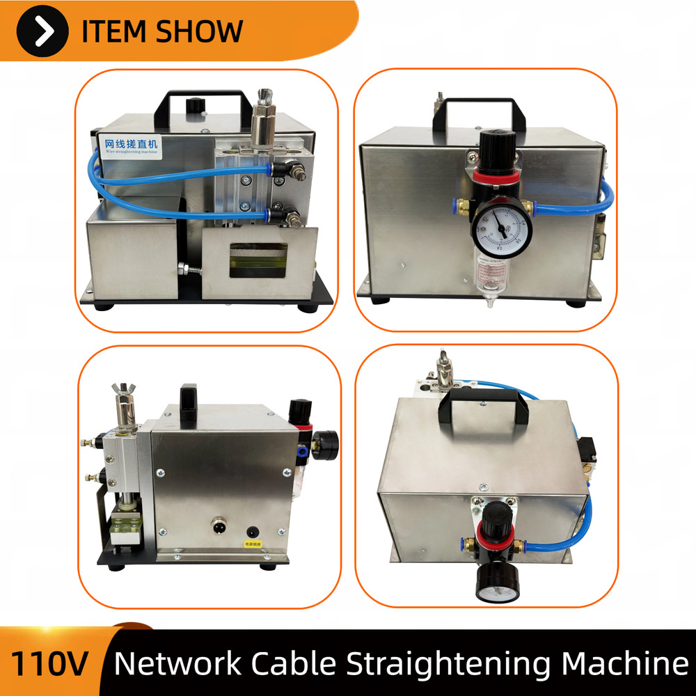 Portable Wire Straightening Machine 110V Pneumatic for Network & Shielded Cable