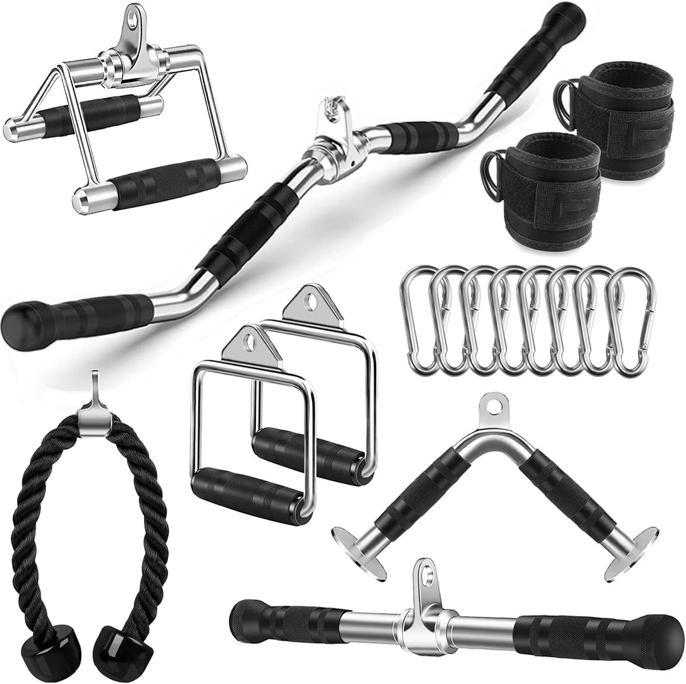 Cable Machine Attachment, LAT Pulldown Attachments, Home Gym Accessories, Tricep