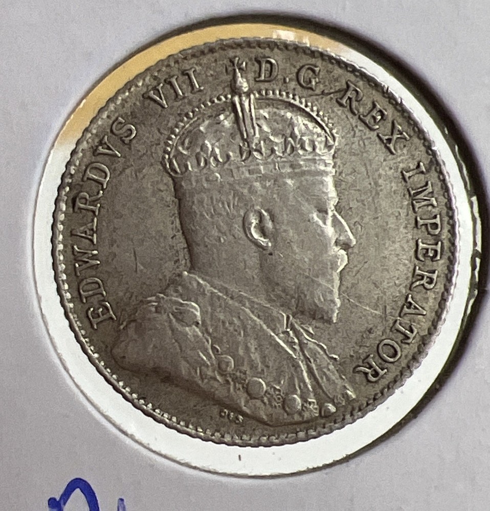 1910 Canada 10 Cent Silver Dime Coin