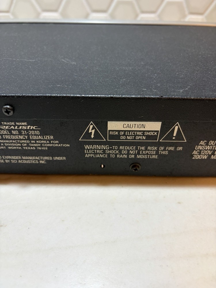 Realistic Model 31-2010 Twelve 12 Band Stereo Equalizer Tested