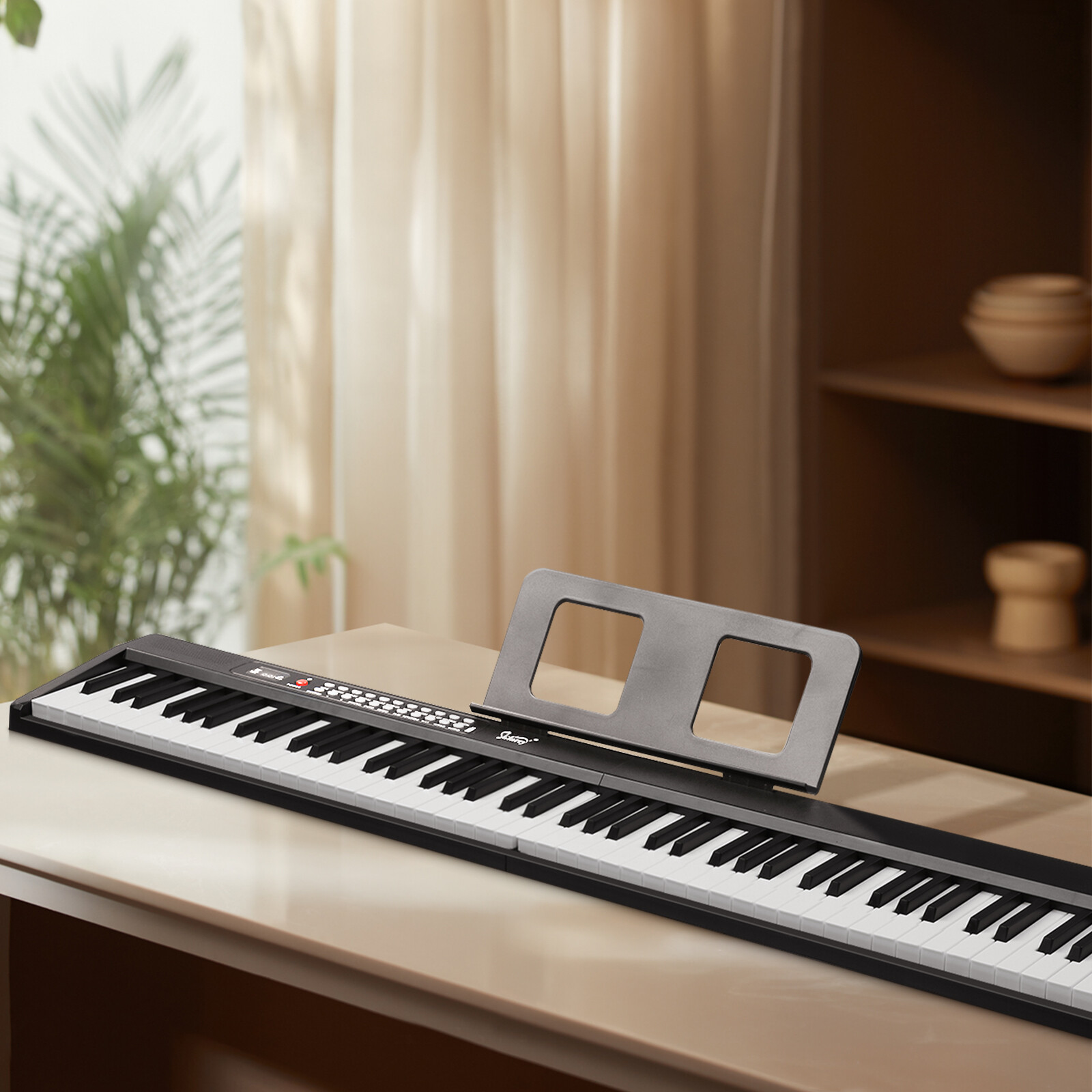 Glarry 88-Key Full Size Semi-Weighted Digital Piano Foldable Keyboard + Bag