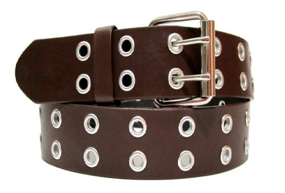 EMP Unisex Bonded Leather 2-rows Grommet Belt