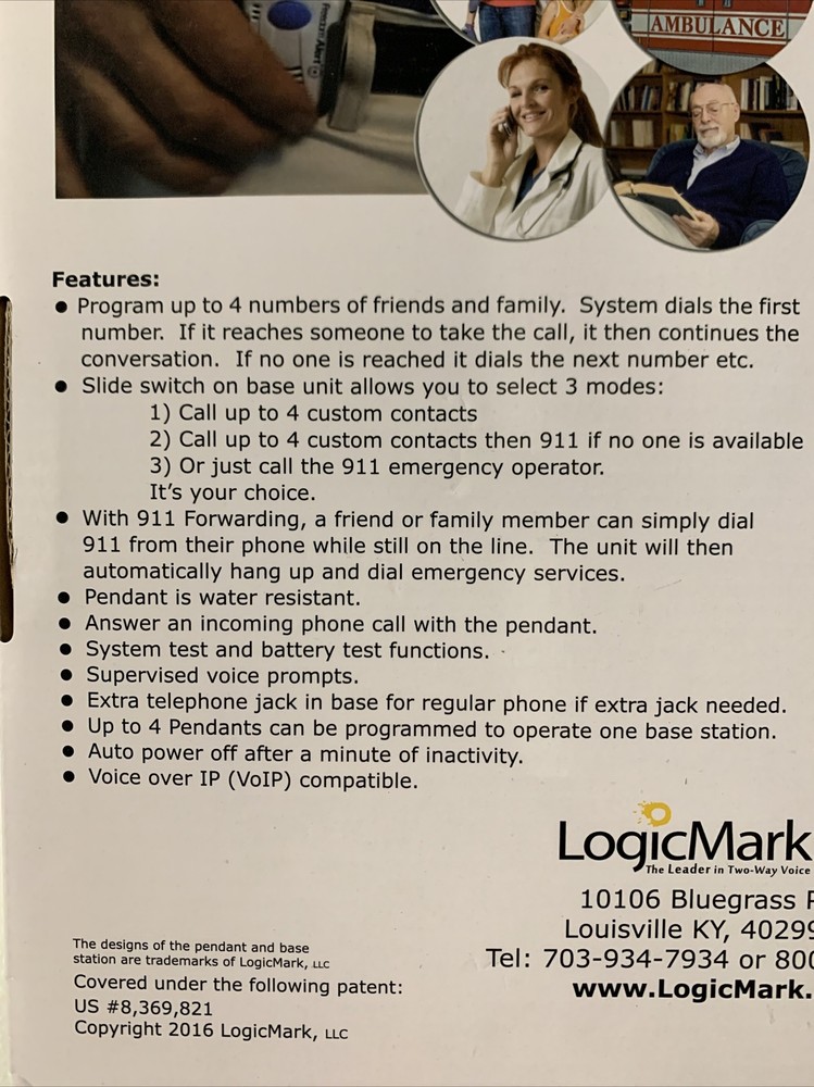Freedom Alert 35911 LogicMark Personal Emergency Response System Tested Working