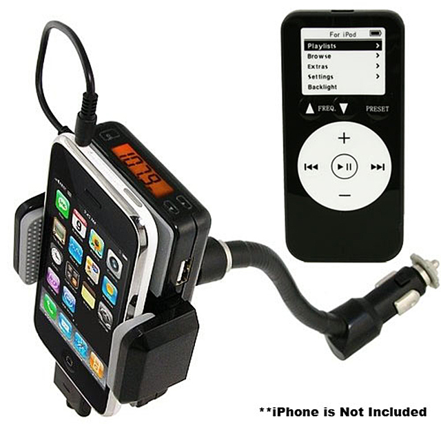 New Car Charger 360° Mount Smartphone FM Transmitter Mount Holder Universal