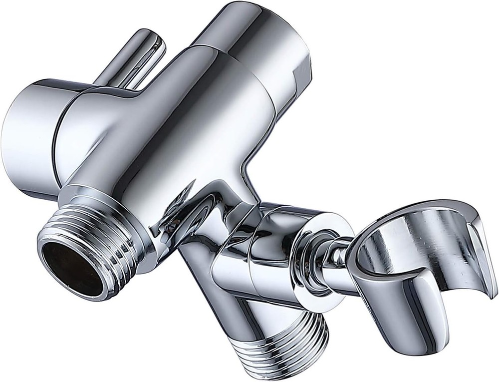 Solid Metal Shower Arm Diverter with Holder for Hand Held
