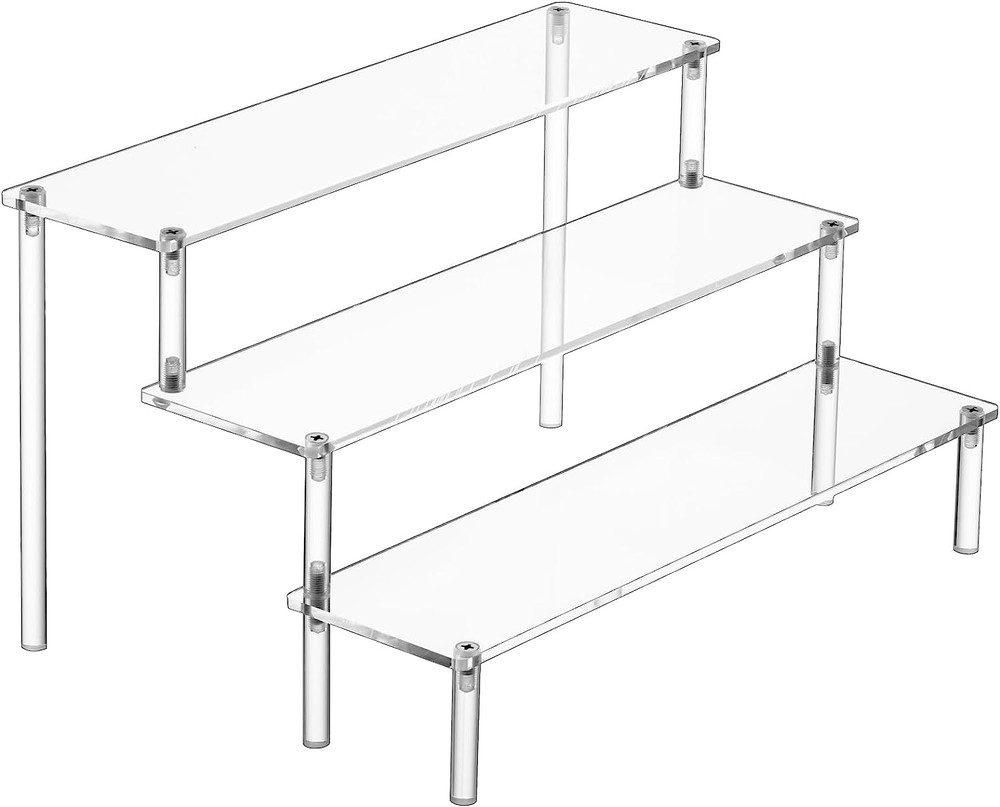 Large Acrylic Display Risers, Perfume Stand Organizer, Clear Acrylic Shelf Riser